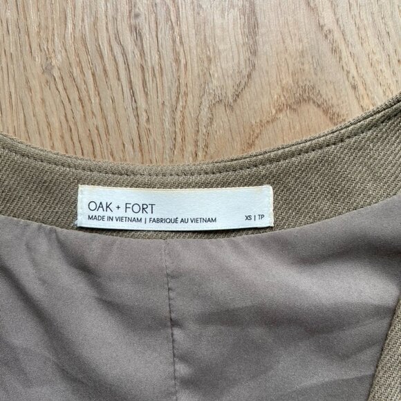 Oak + Fort Linen Blend Suiting Vest - Picture 4 of 5